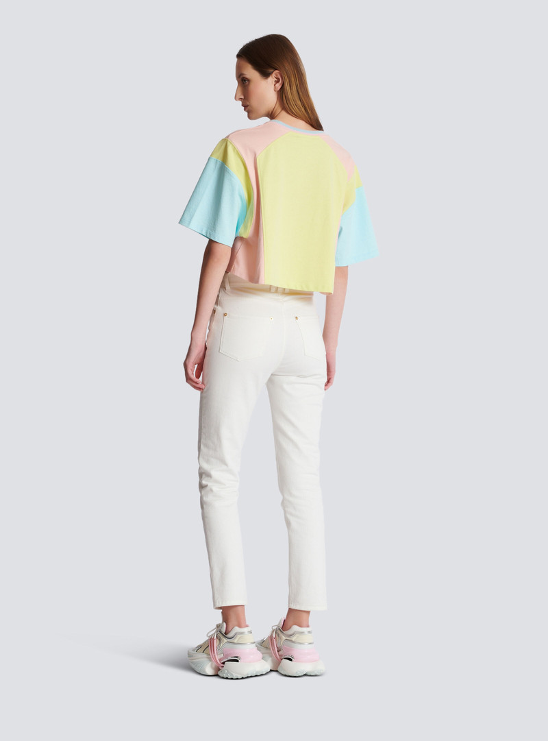 T-shirt with palm tree Balmain Signature print 4