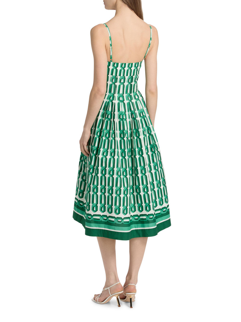 Women's Sea Island Printed Fit & Flare Midi-Dress - Martin Geo 5