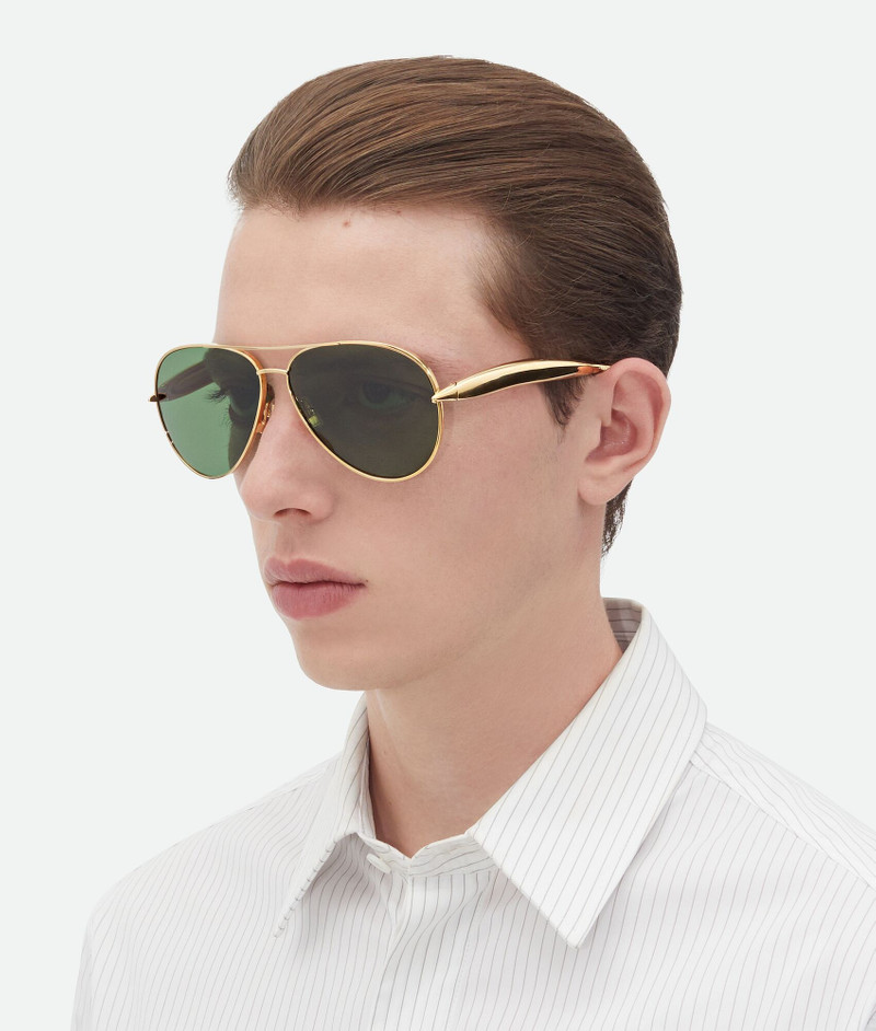 Bottega Veneta Sardine Aviator Sunglasses outlook