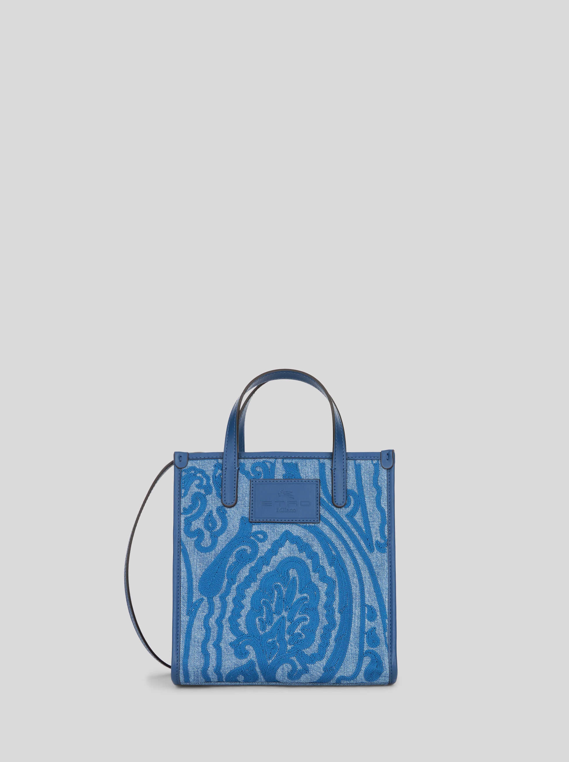 MINI DENIM SHOPPING BAG - 1