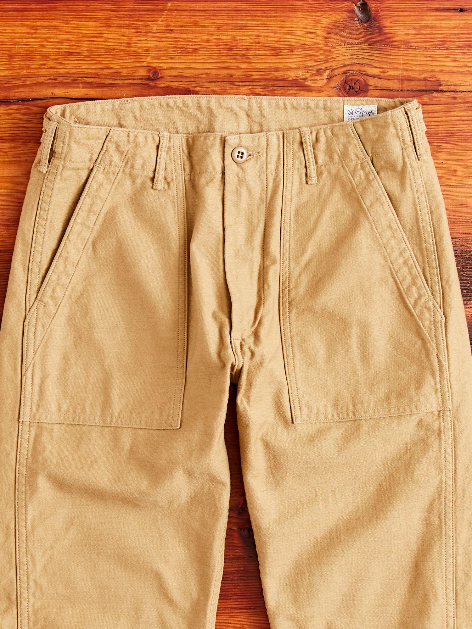 Slim Fatigue Pants in Khaki - 3