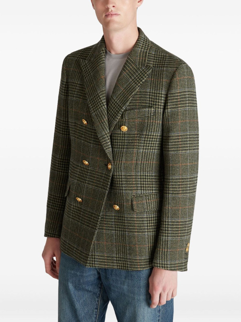 x Incotex double-breasted prince wales blazer 3