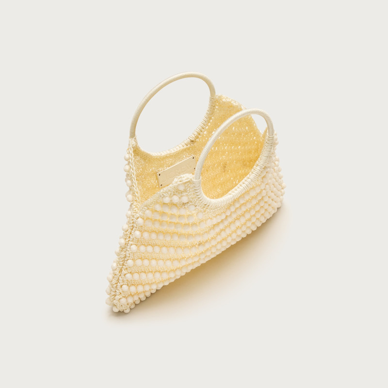 Handcrocheted top-handle bag with beads 4