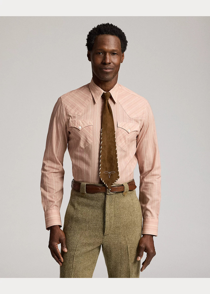RRL by Ralph Lauren Slim Fit Stripe-Print Western Shirt outlook
