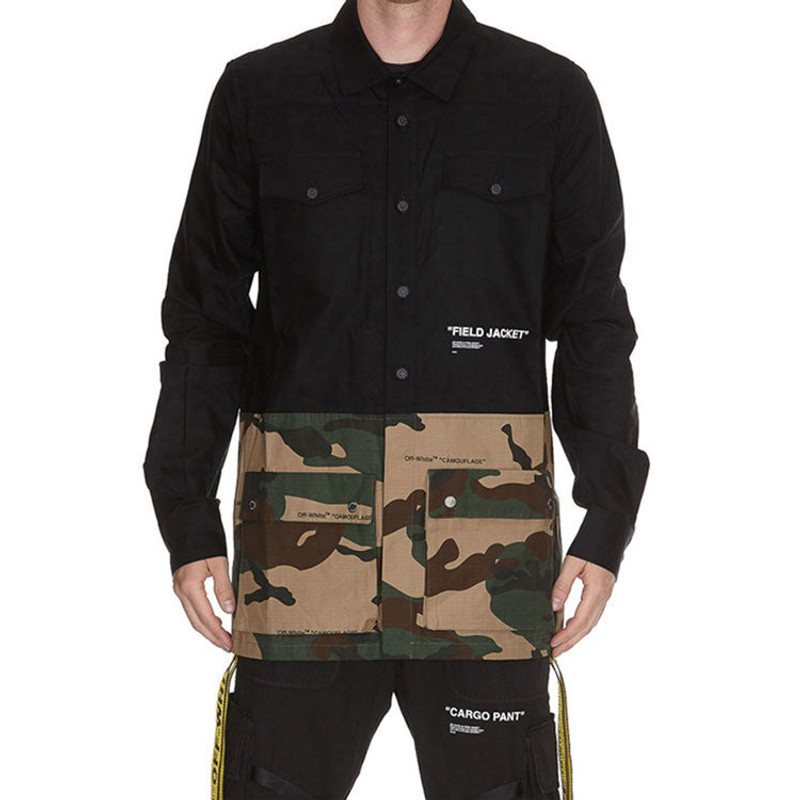 Off-White Off-White Mens Camouflage Splicing Jacket OMGA062E188110101001 outlook