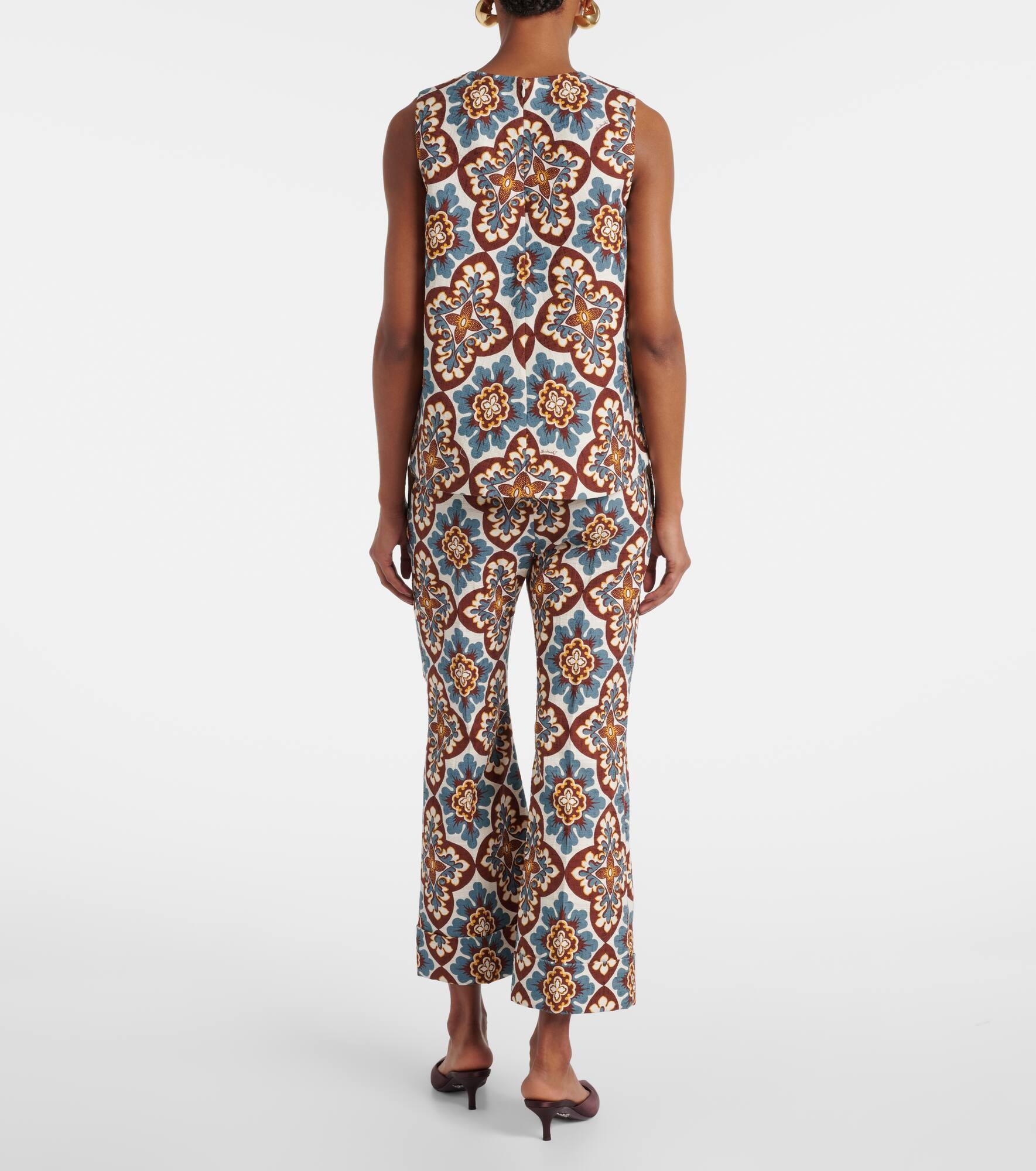 La Scala printed cotton top - 3