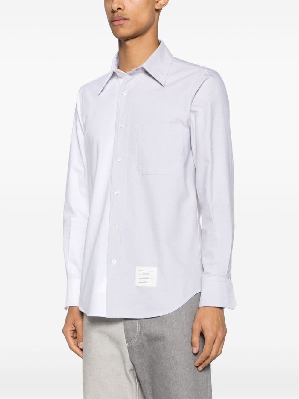 colour-block cotton shirt - 3