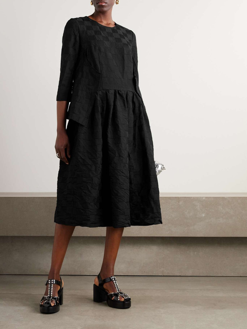 Comme des Garçons Comme des Garçons Jacquard midi dress Black outlook
