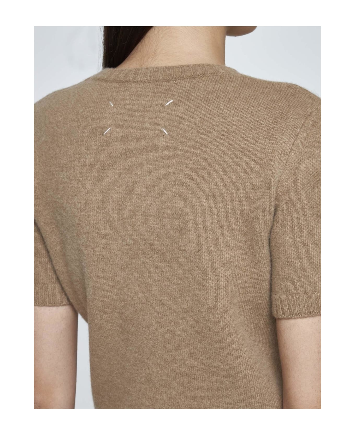 Wool Half-sleeved Sweater - 5