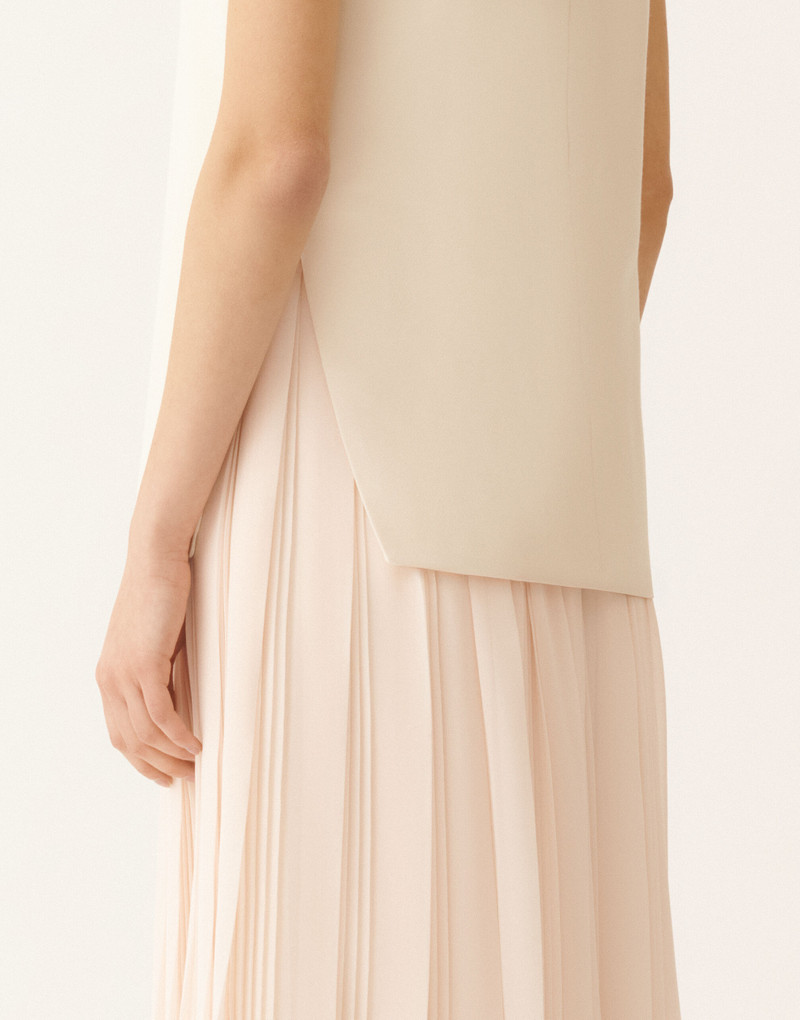 Long dress with georgette skirt 5