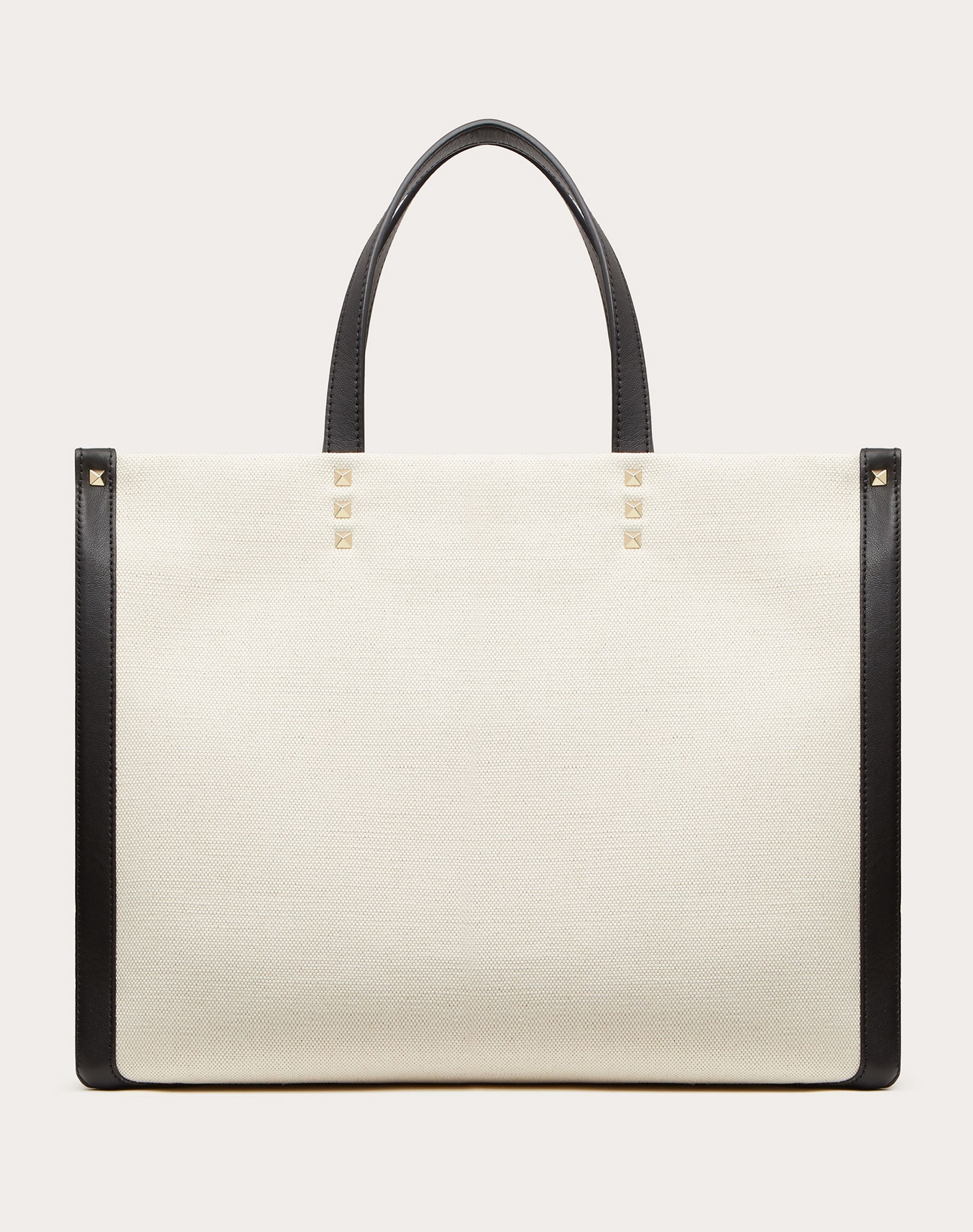 Small VLTN Print Canvas Tote Bag - 3