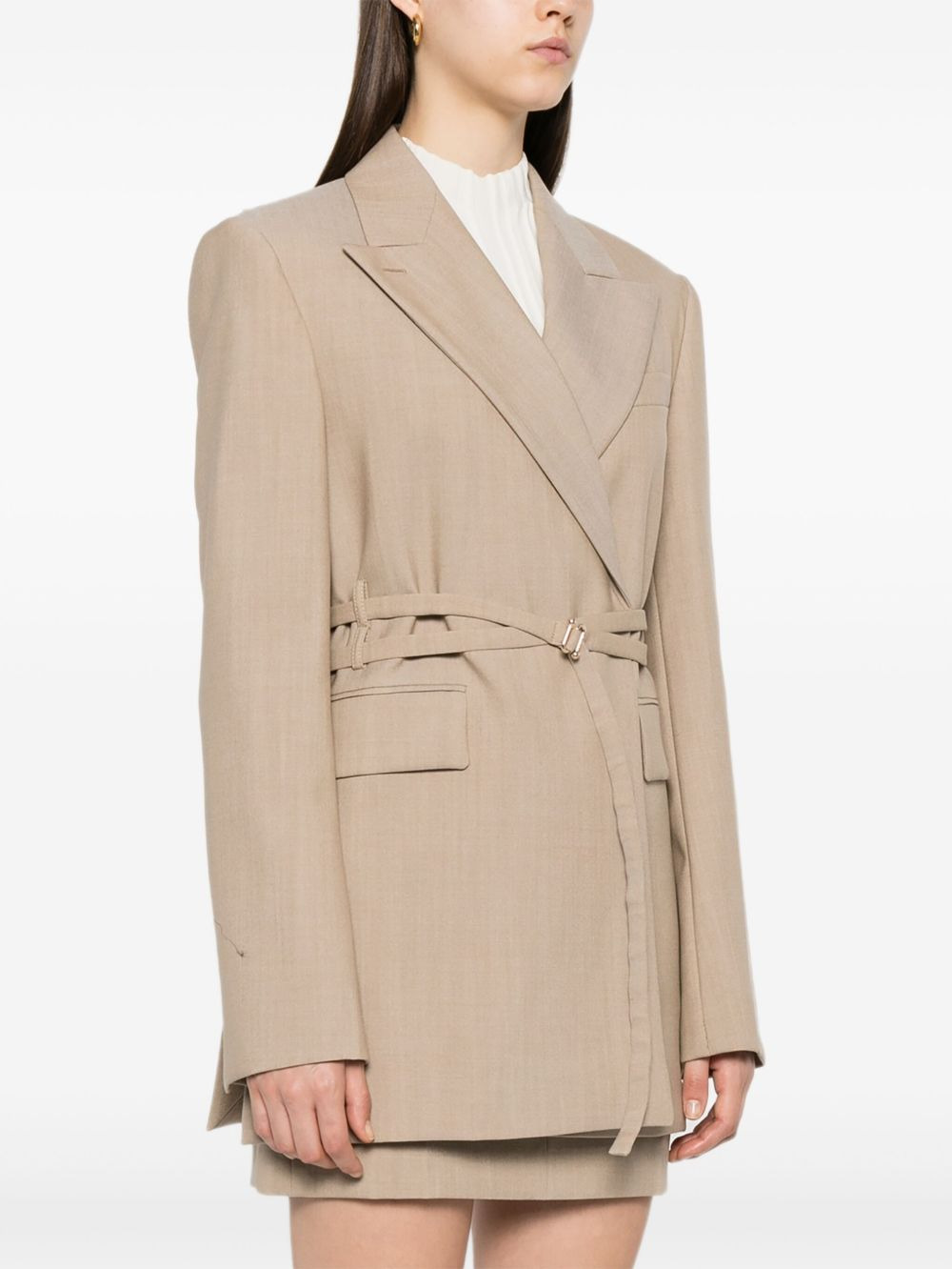 belted blazer - 3