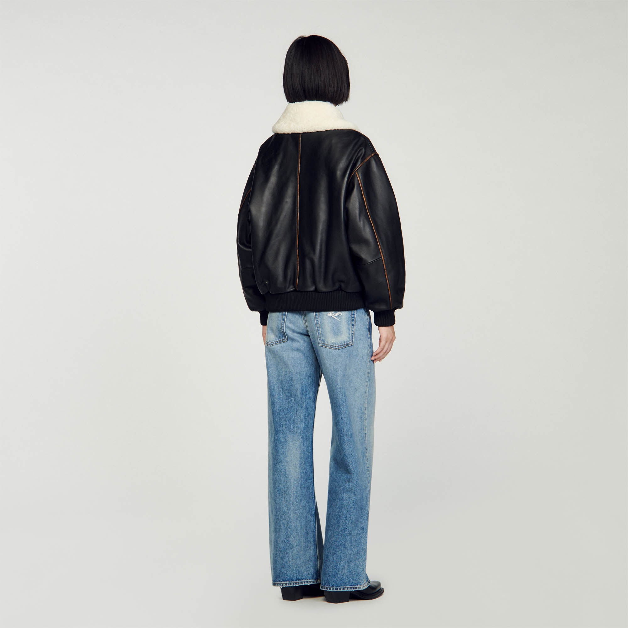 LEATHER BOMBER JACKET - 6