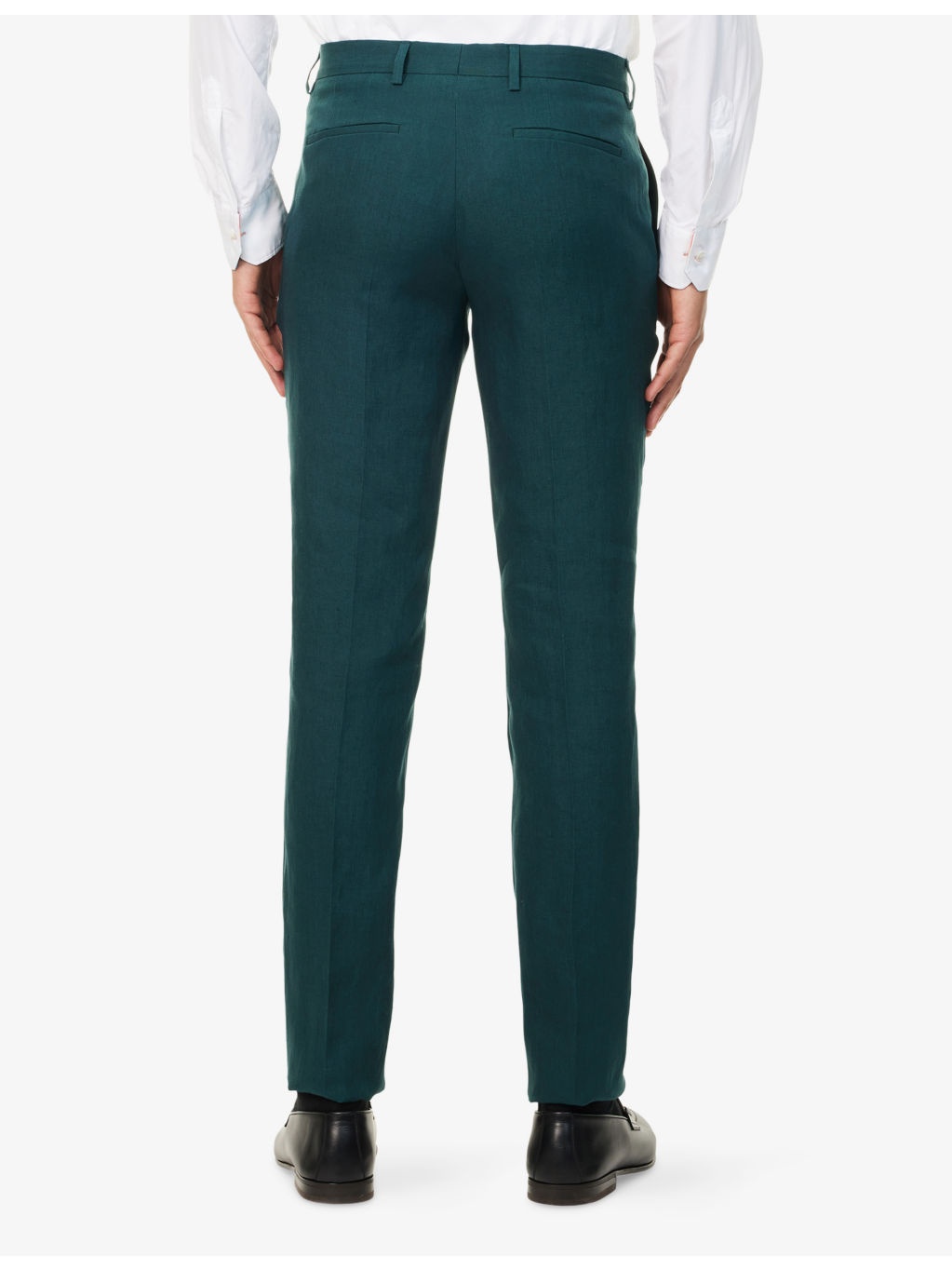 Tapered-Leg Slim-Fit Linen Trousers - 4