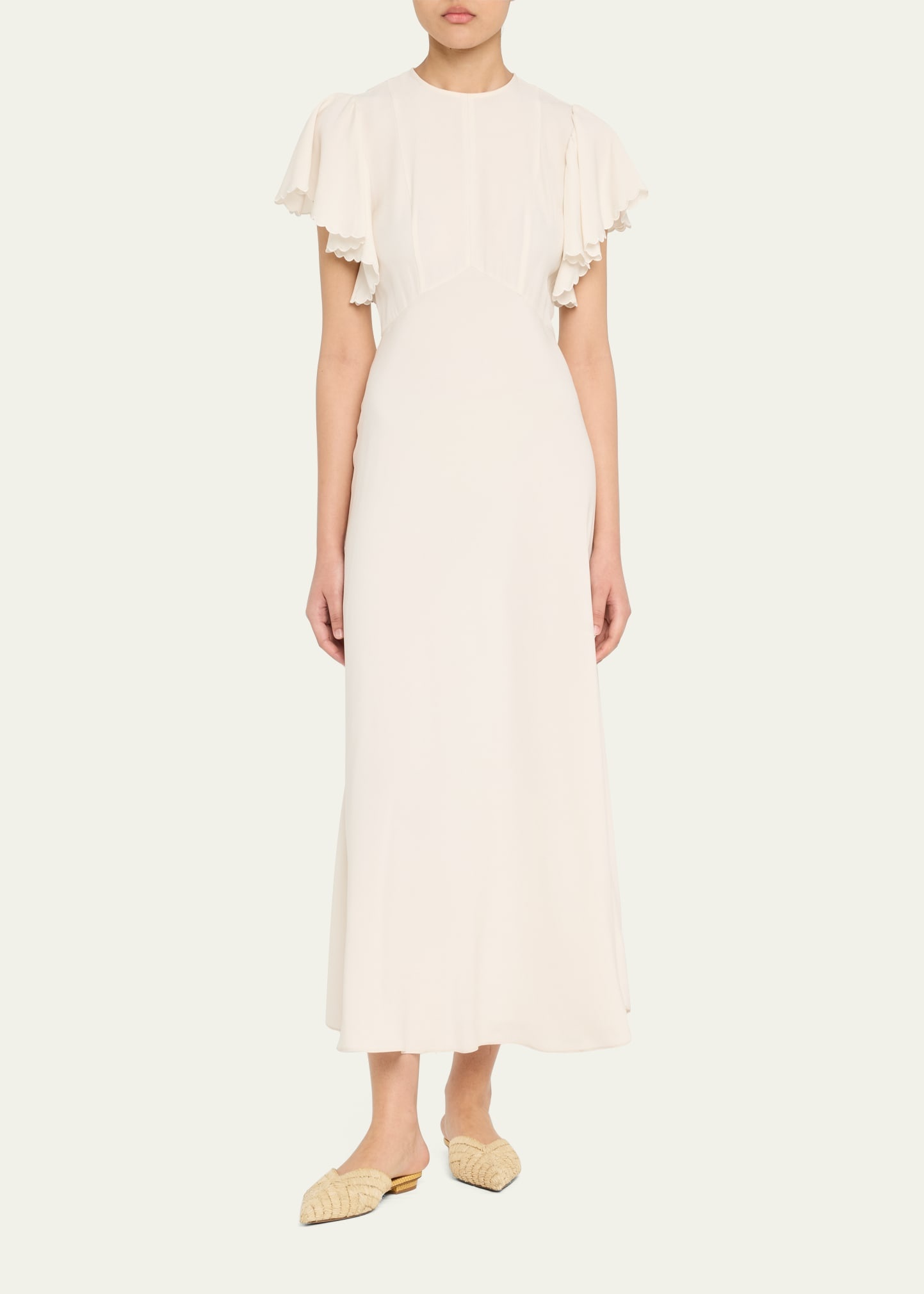 Blithe Flutter-Sleeve Midi Dress - 2