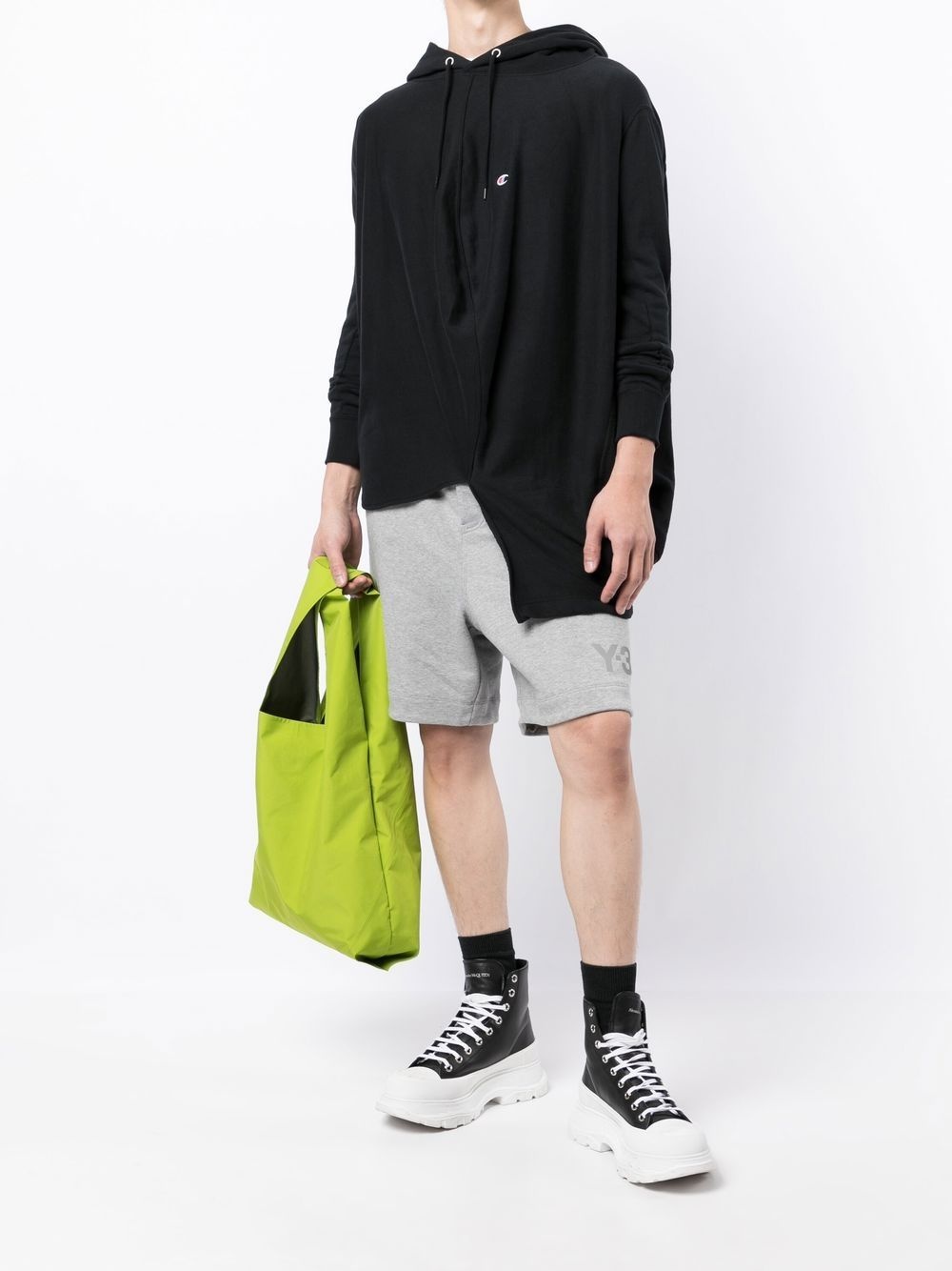 draped drawstring hoodie - 3
