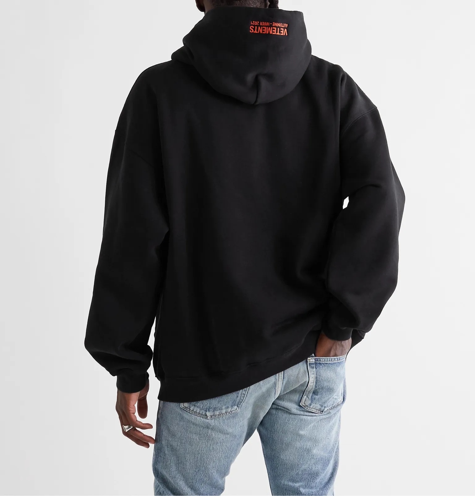 Oversized Printed Fleece-Back Cotton-Blend Jersey Hoodie - 4