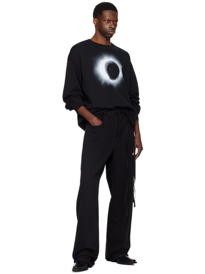 Ann Demeulemeester Black Wannes Eclipse Sweatshirt outlook