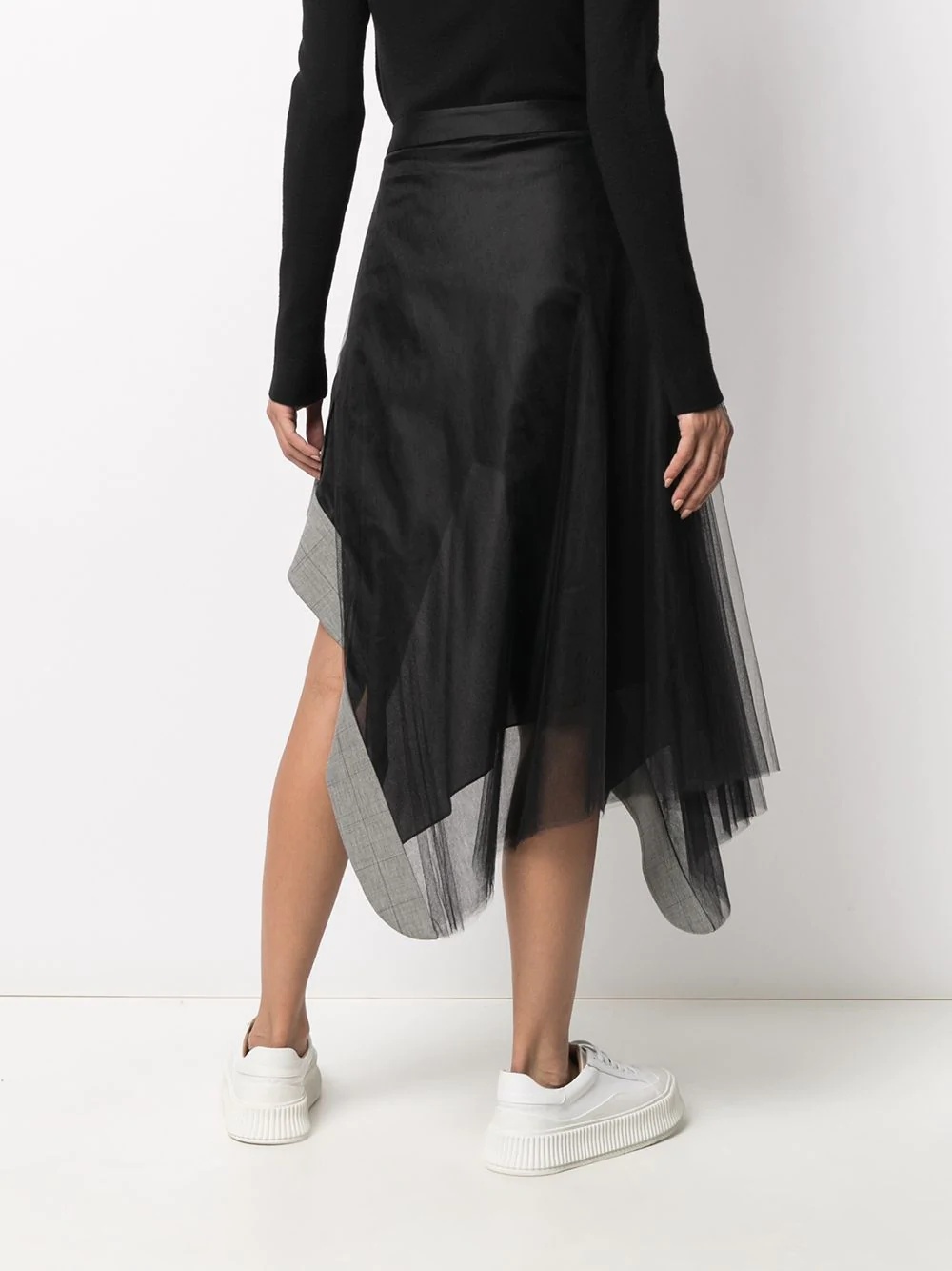 contrast panel skirt - 4