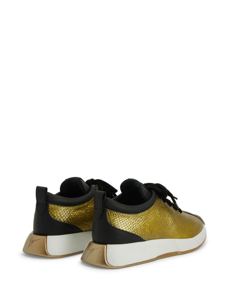 Ferox snakeskin-effect panelled sneakers 3