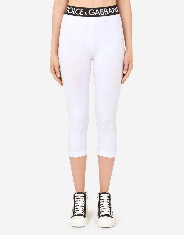 Jersey leggings with branded elastic - 2
