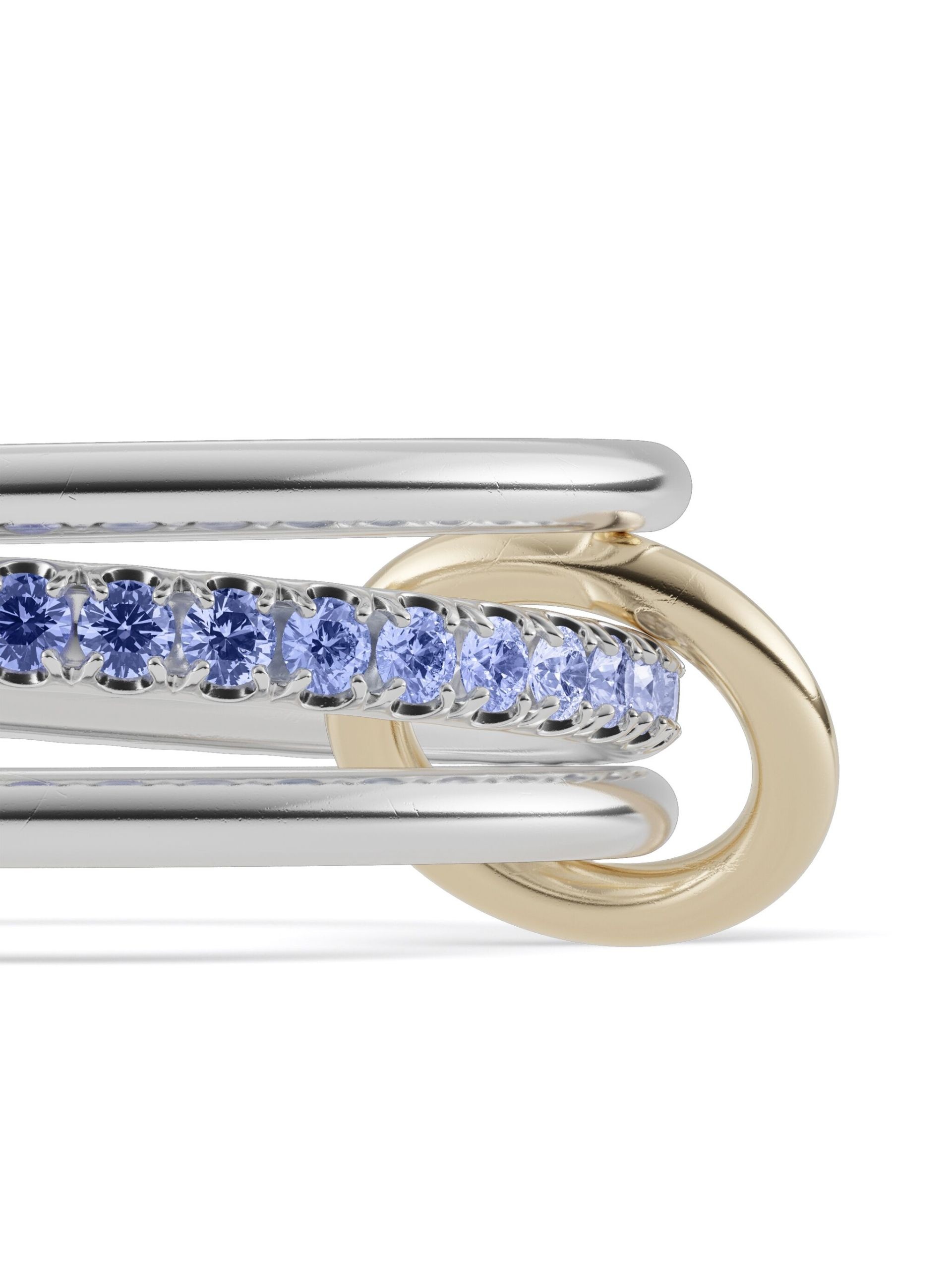 18kt yellow gold Tigris sapphire ring - 2
