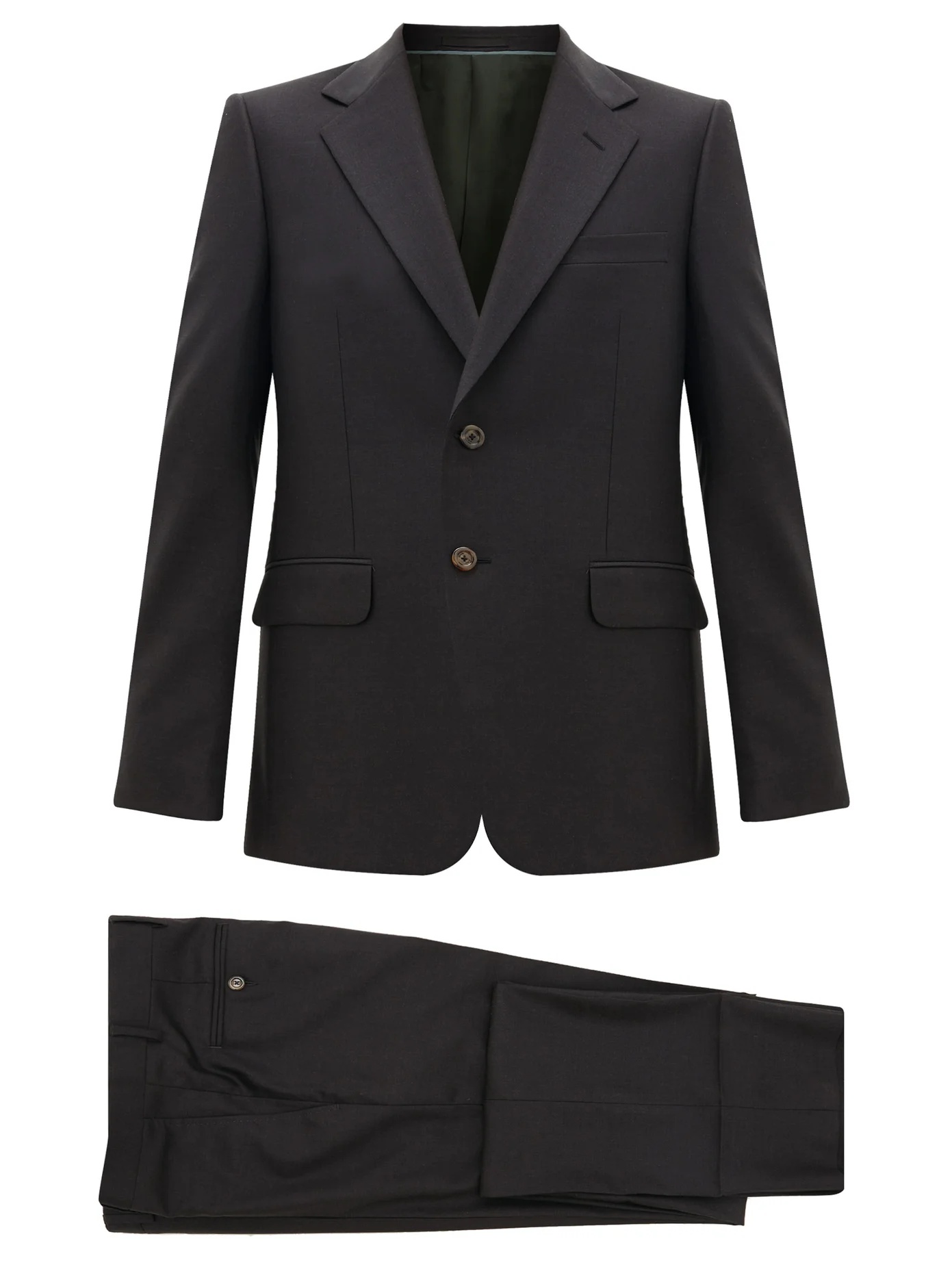 London single-breasted wool-blend suit - 1