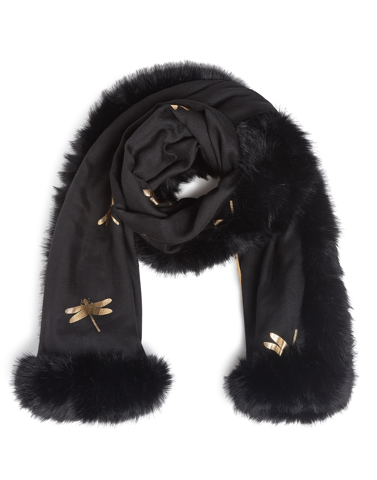 Faux Fur Trim Wrap - 9