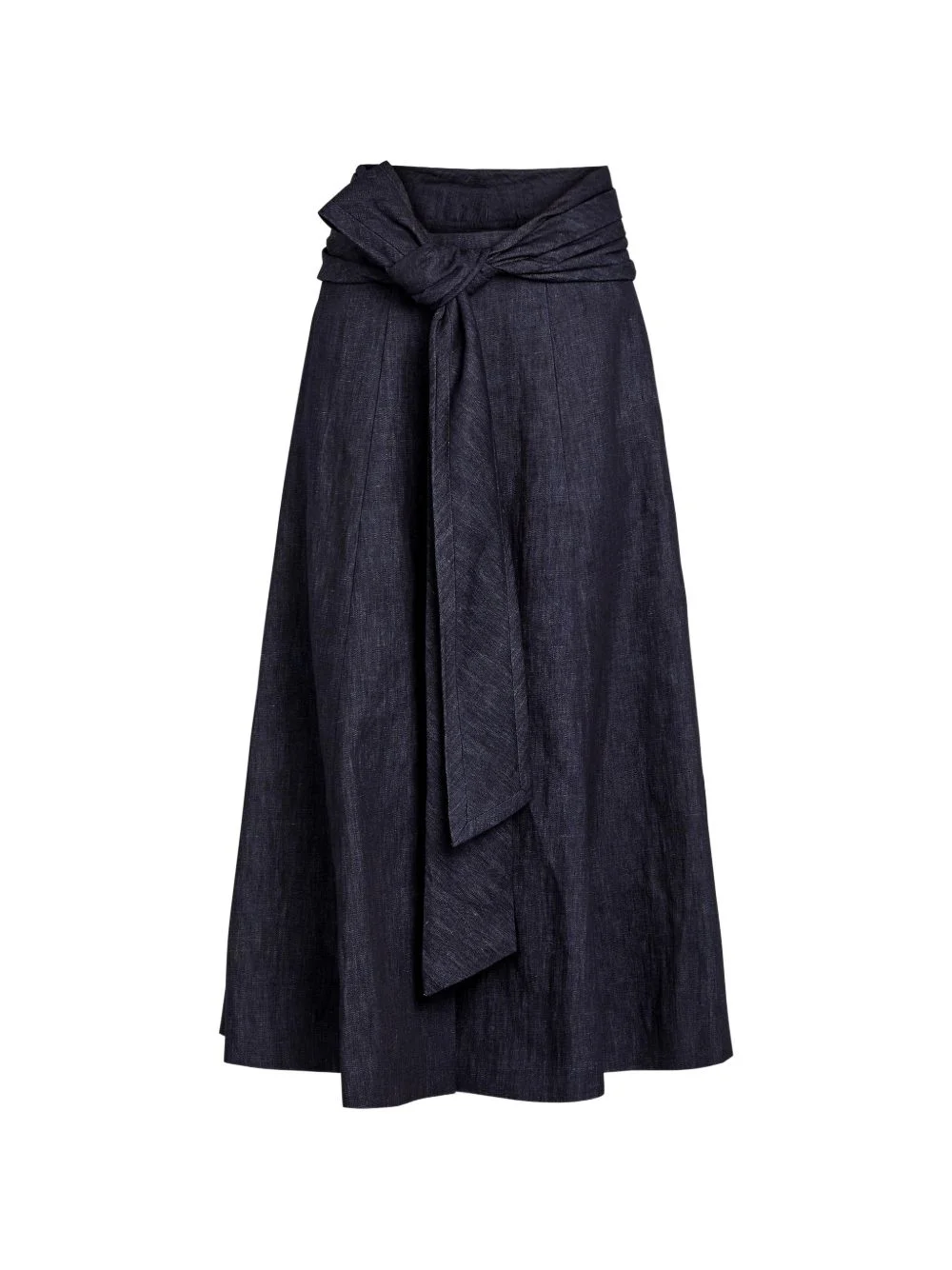 midi tie-waist panelled skirt - 1