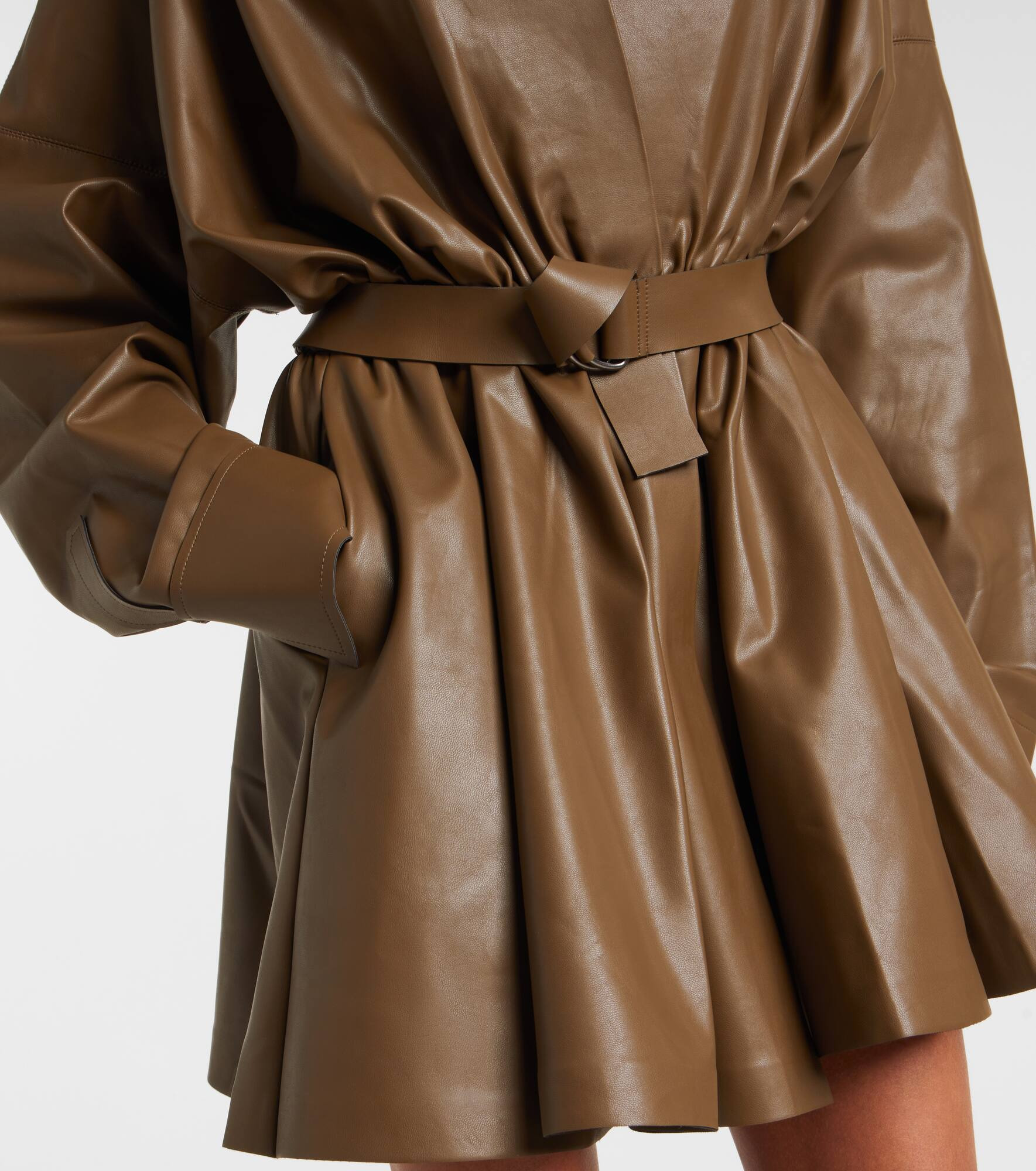 Oversized belted shirt dress - 5
