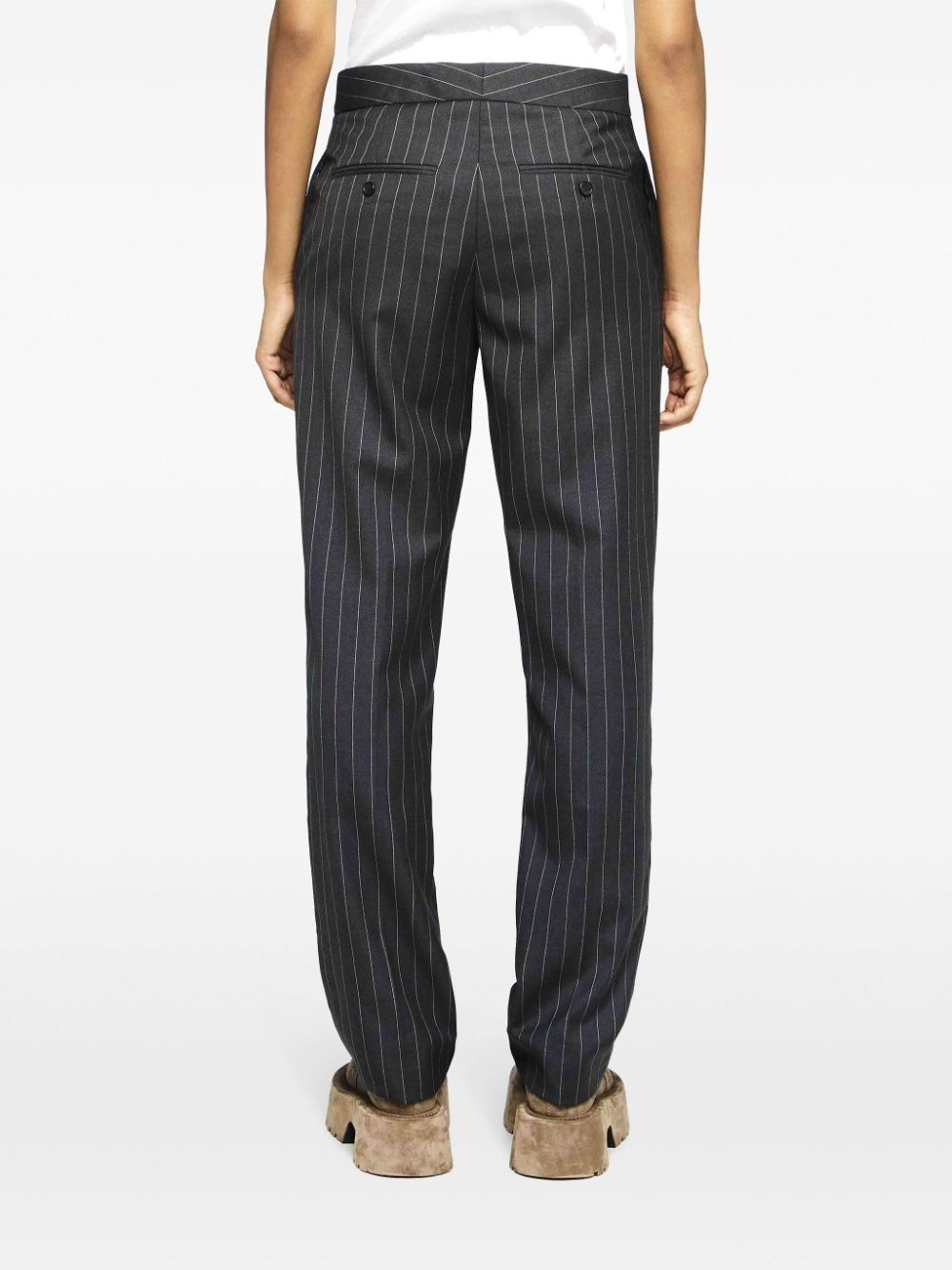 straight-leg tailored trousers - 4