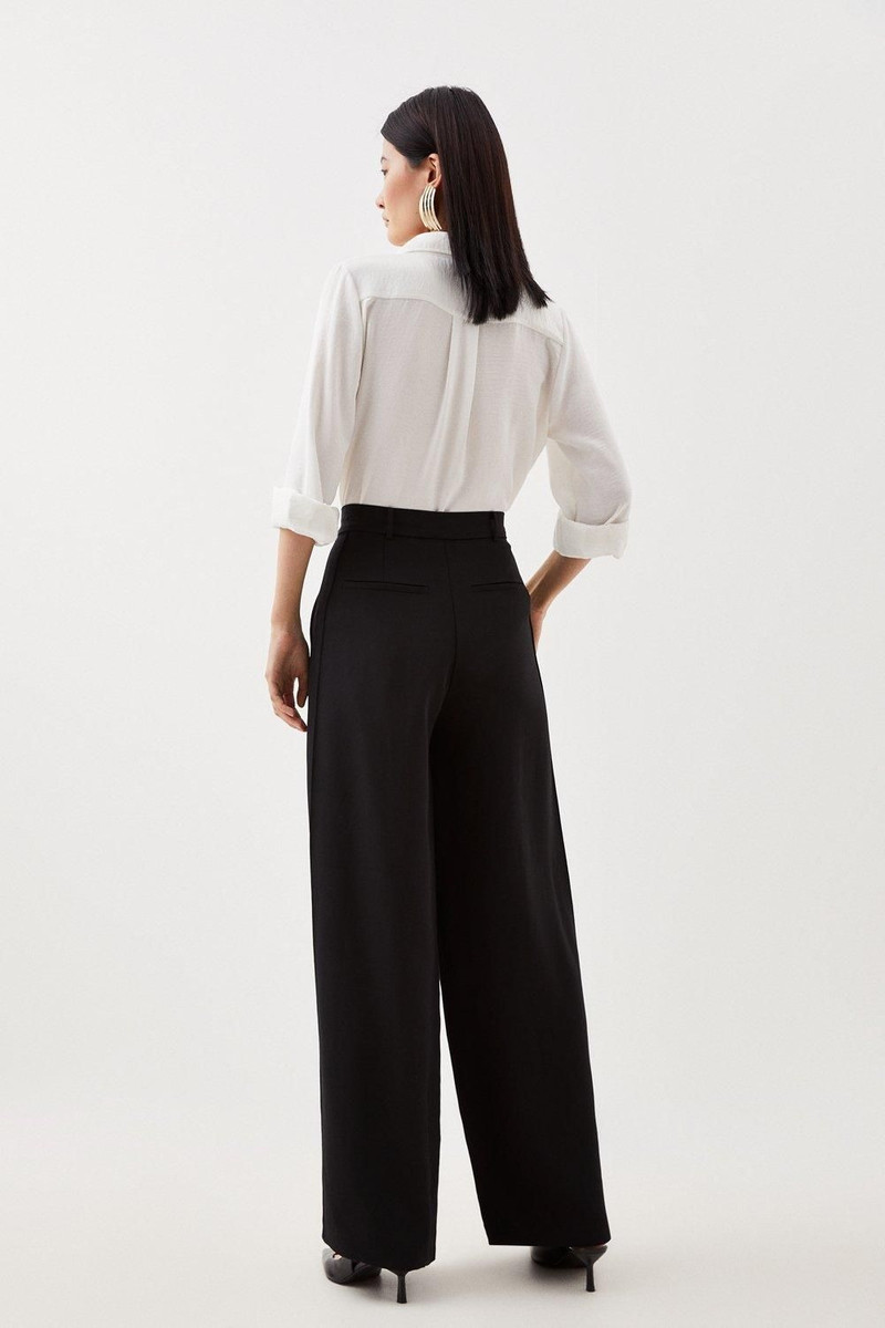 Premium Woven Viscose Crepe Wide Leg Trouser 5