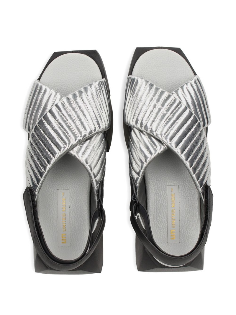 Bull Puffier quilted crossover-strap sandals 4