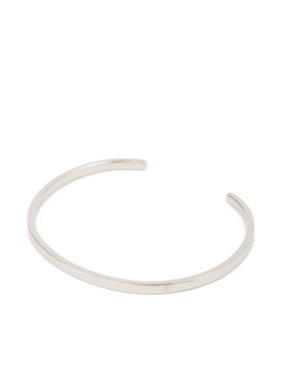 MM6 Maison Margiela logo-engraved cuff bracelet outlook