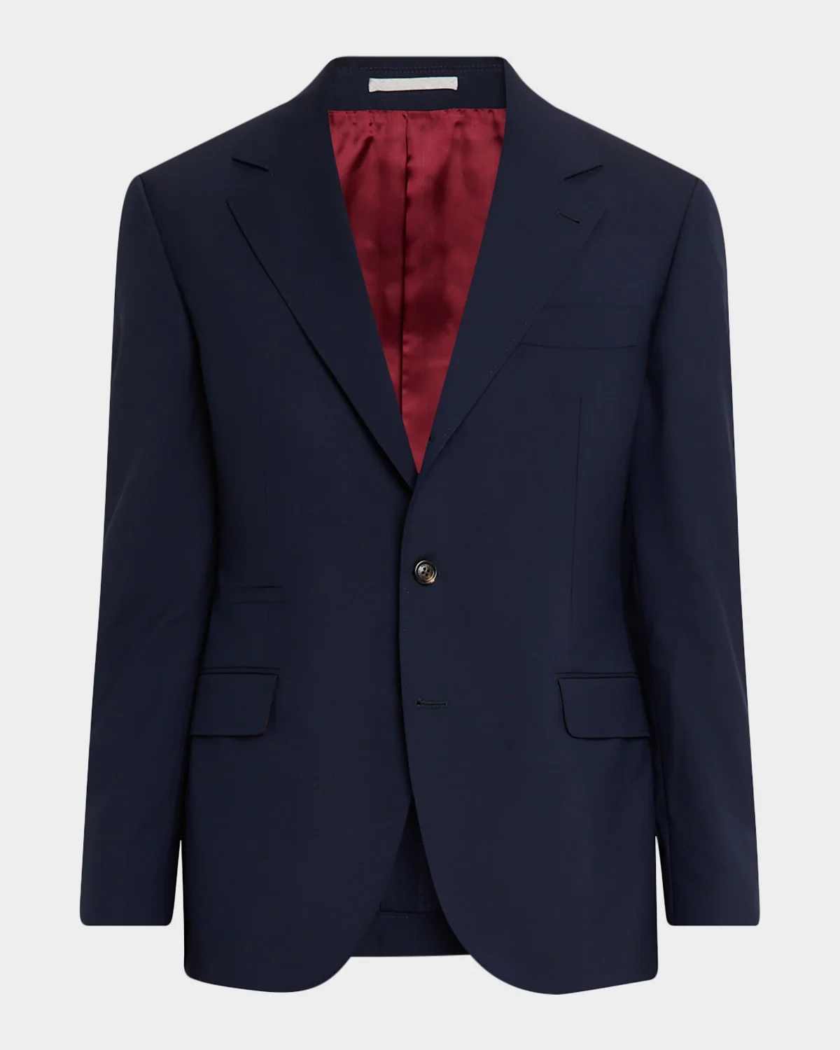 Men's Sharkskin Virgin Wool Single-Breasted Blazer - 1