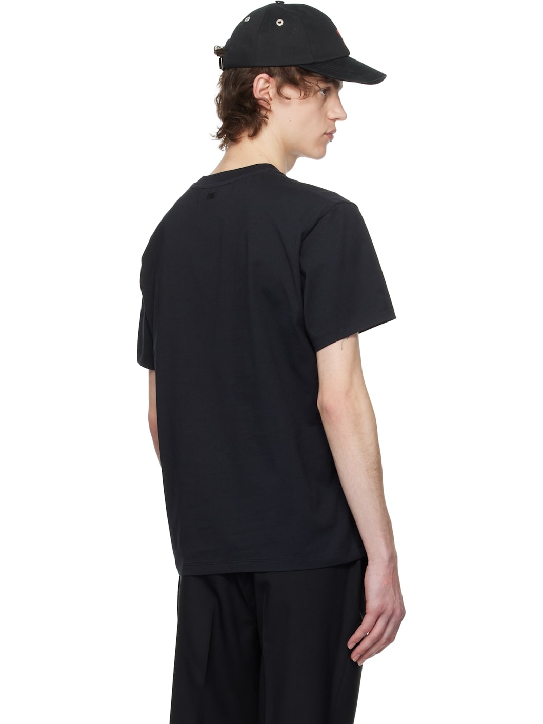 Black Cotton Ami de Coeur T-shirt - 3