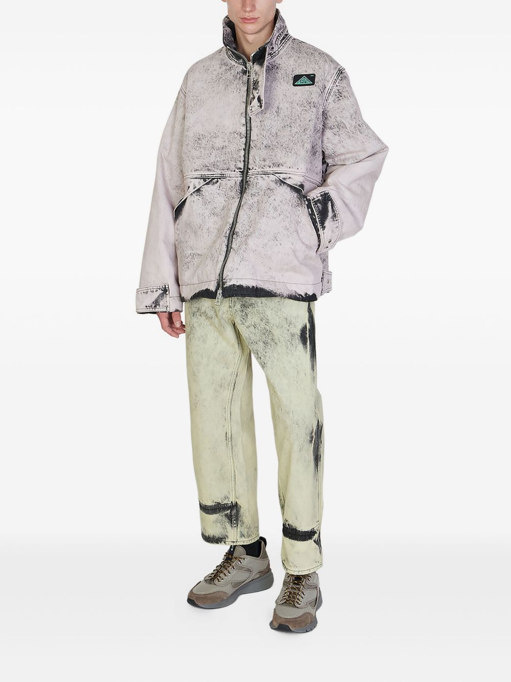 faded-wash regular jeans - 3