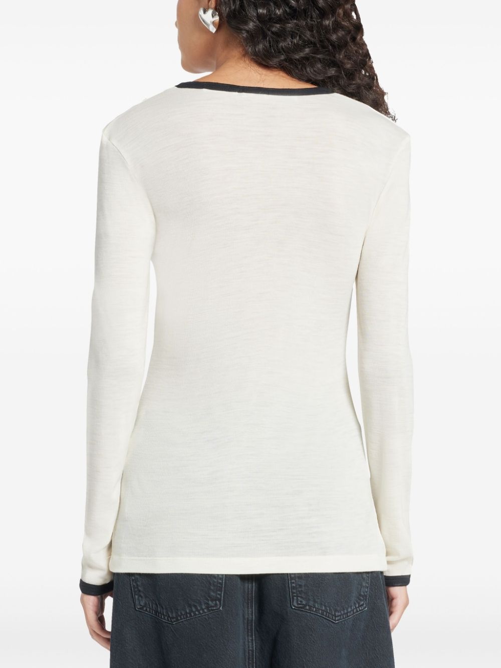 long-sleeve wool jumper - 4