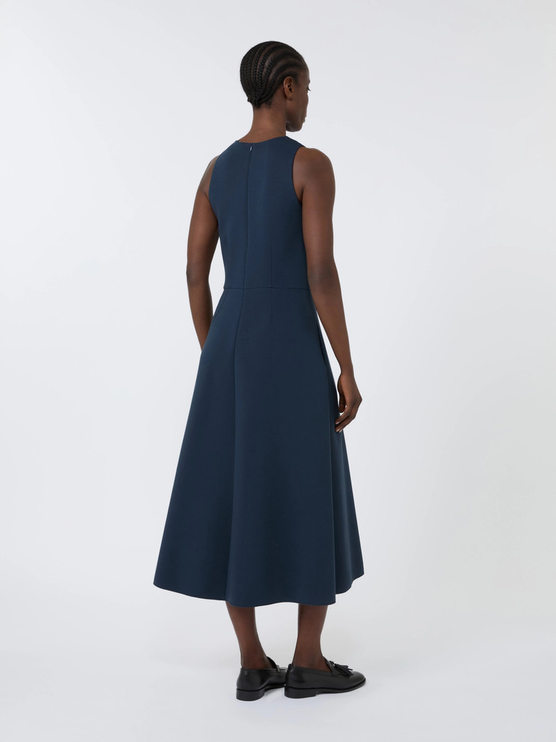 CANNONE Long flared scuba jersey dress - ULTRAMARINE 4