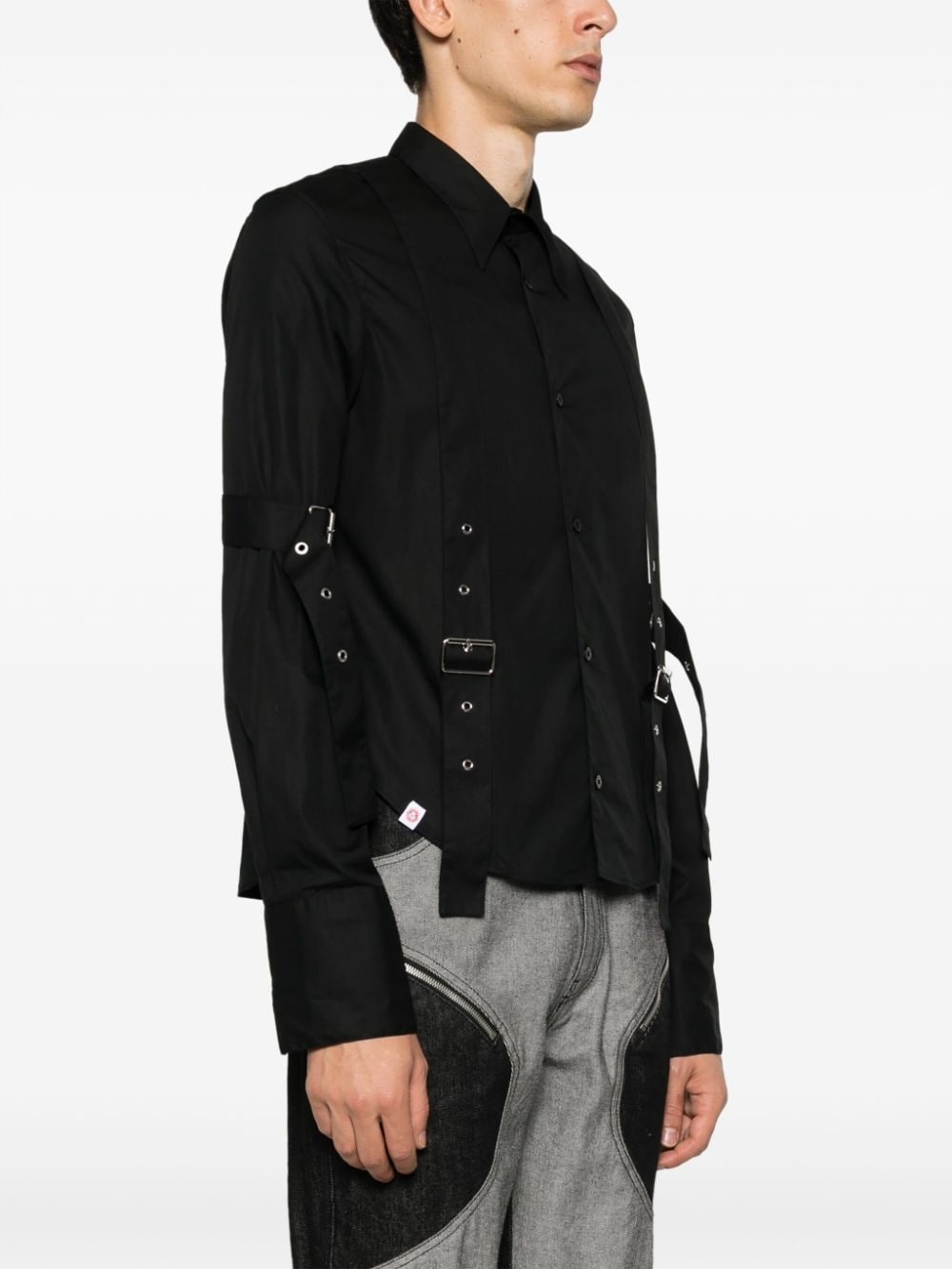 buckled organic cotton shirt - 4