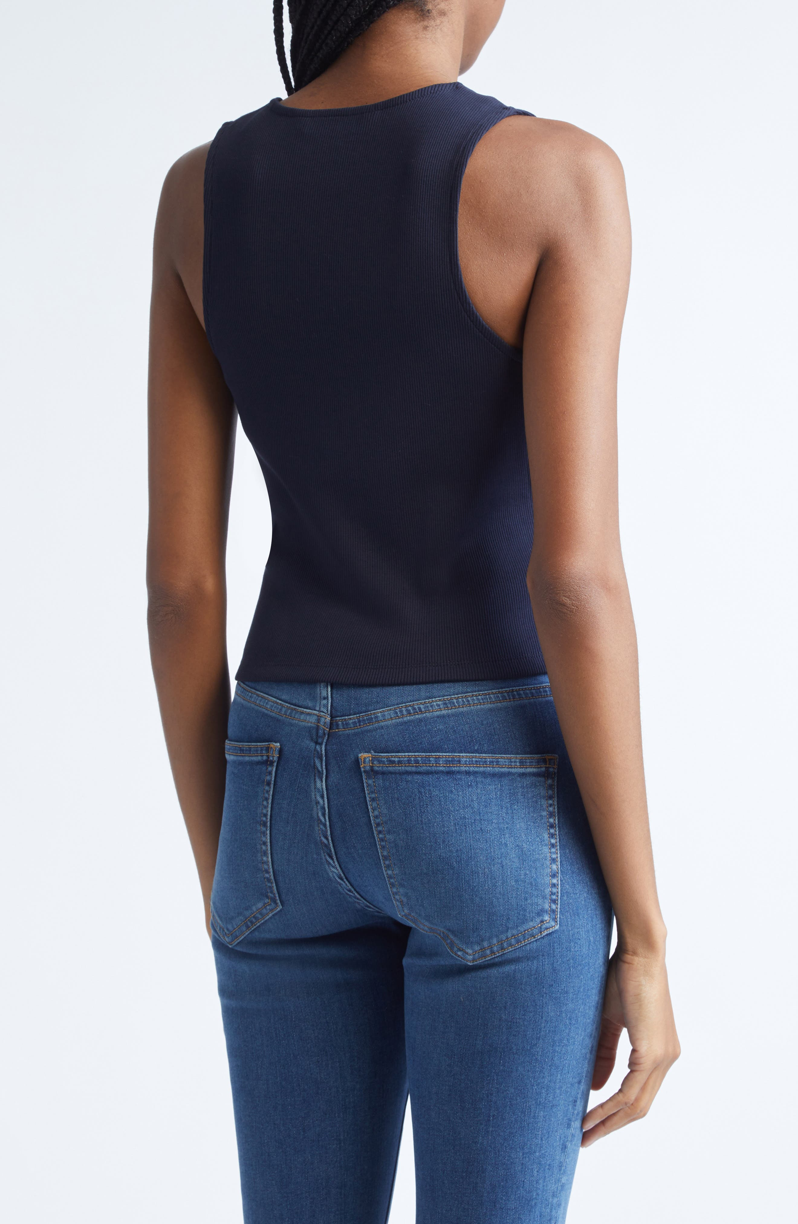 Veronica Beard Hoorne Rib Vest in Navy at Nordstrom - 3