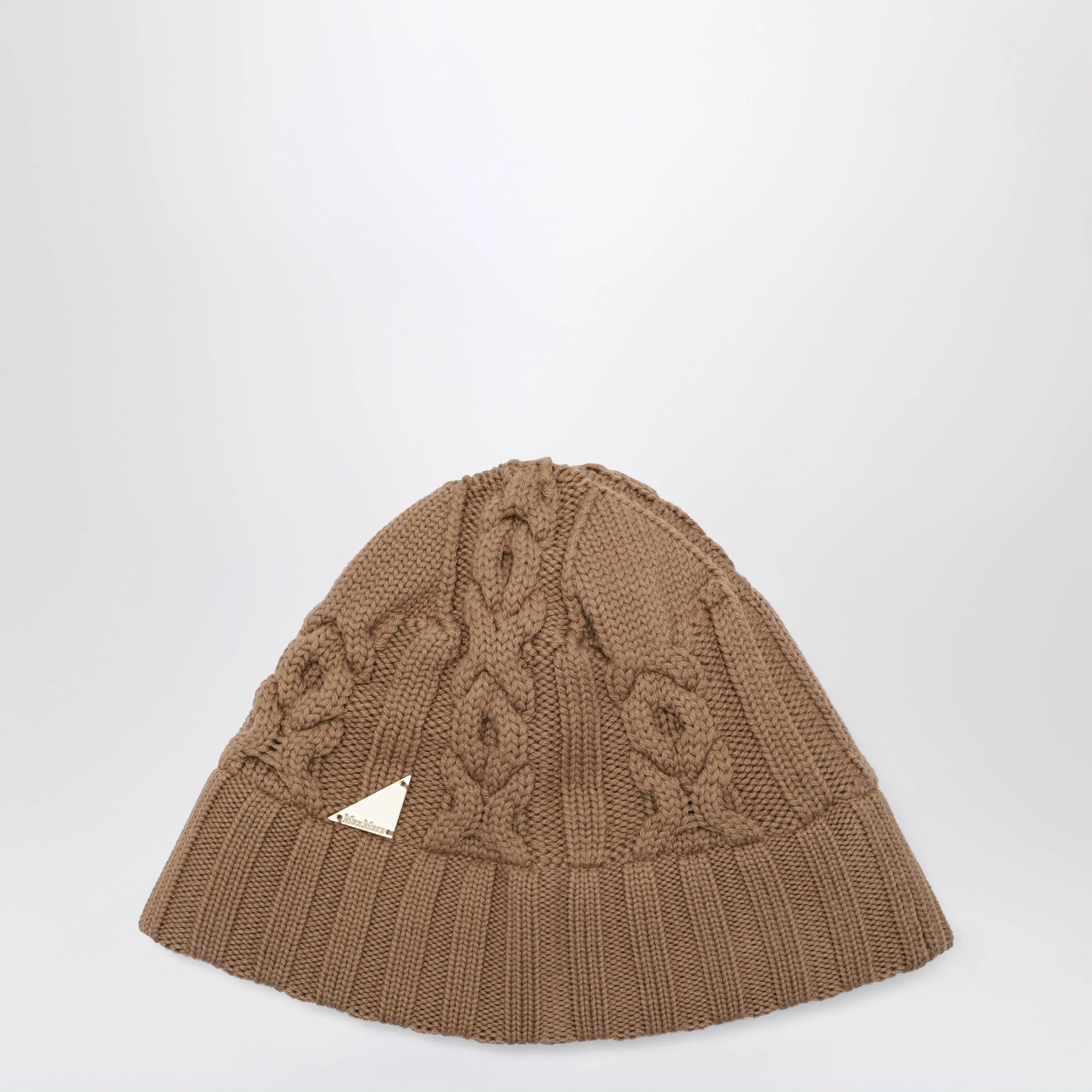 Camel bucket hat in virgin wool - 1