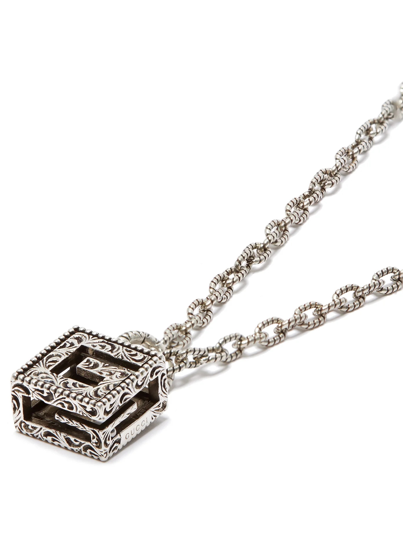 G-motif sterling-silver necklace - 4