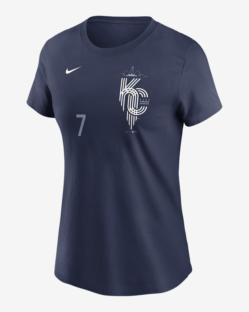 Bobby Witt Jr. Kansas City Royals City Connect Fuse Women's Nike MLB T-Shirt 1