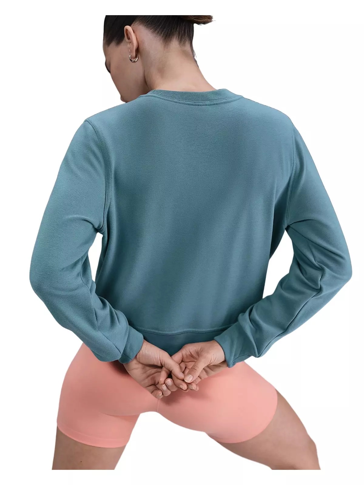 Women's One Dri-FIT Crew-Neck LBR French Terry Sweatshirt -Blue - 2