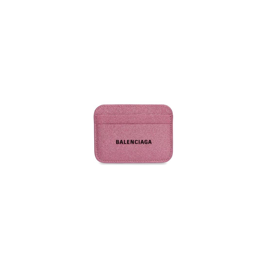 Women's Cash Card Holder In Sparkling Fabric  in Pink - 1