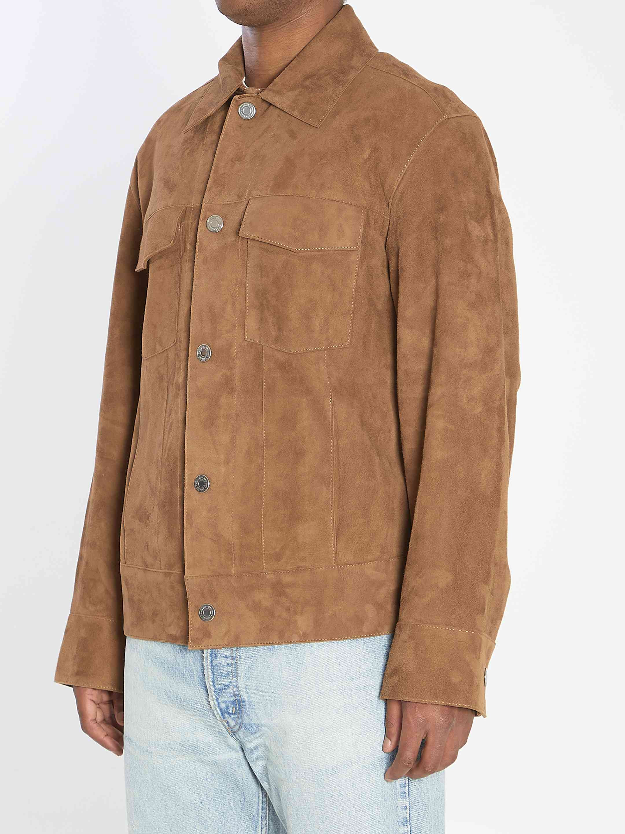 Ami Paris Men Suede Jacket - 2