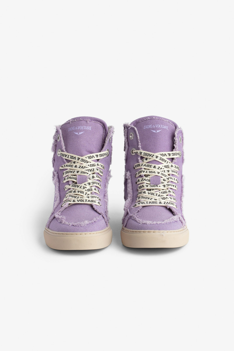 Zadig & Voltaire ZV1747 High Flash Canvas Sneakers outlook
