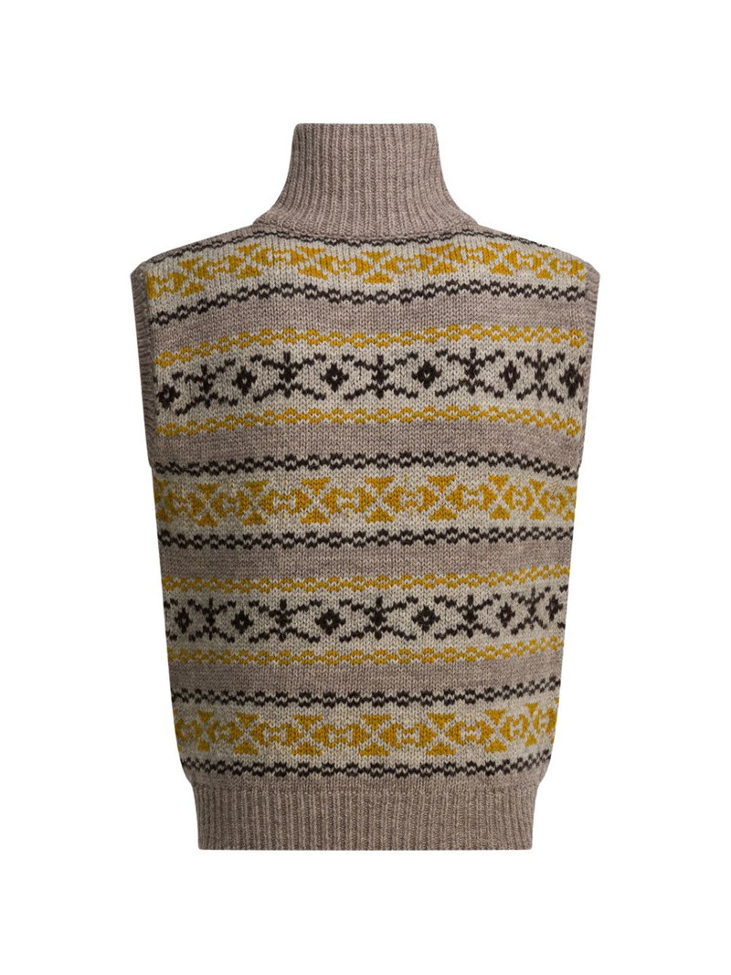 Kapital quarter-zip sleeveless sweater vest outlook