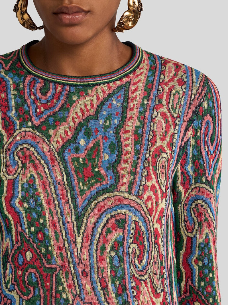Etro MULTICOLOURED PAISLEY JACQUARD SWEATER outlook